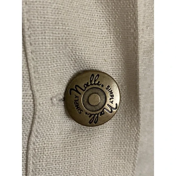 NWT Simply Noelle Shirt Size 12-14 Tan lace Back Ruffle TradWife Boho - Picture 5 of 12